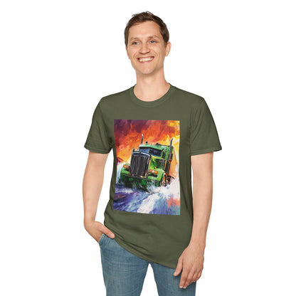 Green Semi Truck T-Shirt