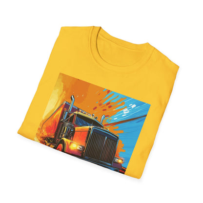 Orange Semi Truck T-Shirt