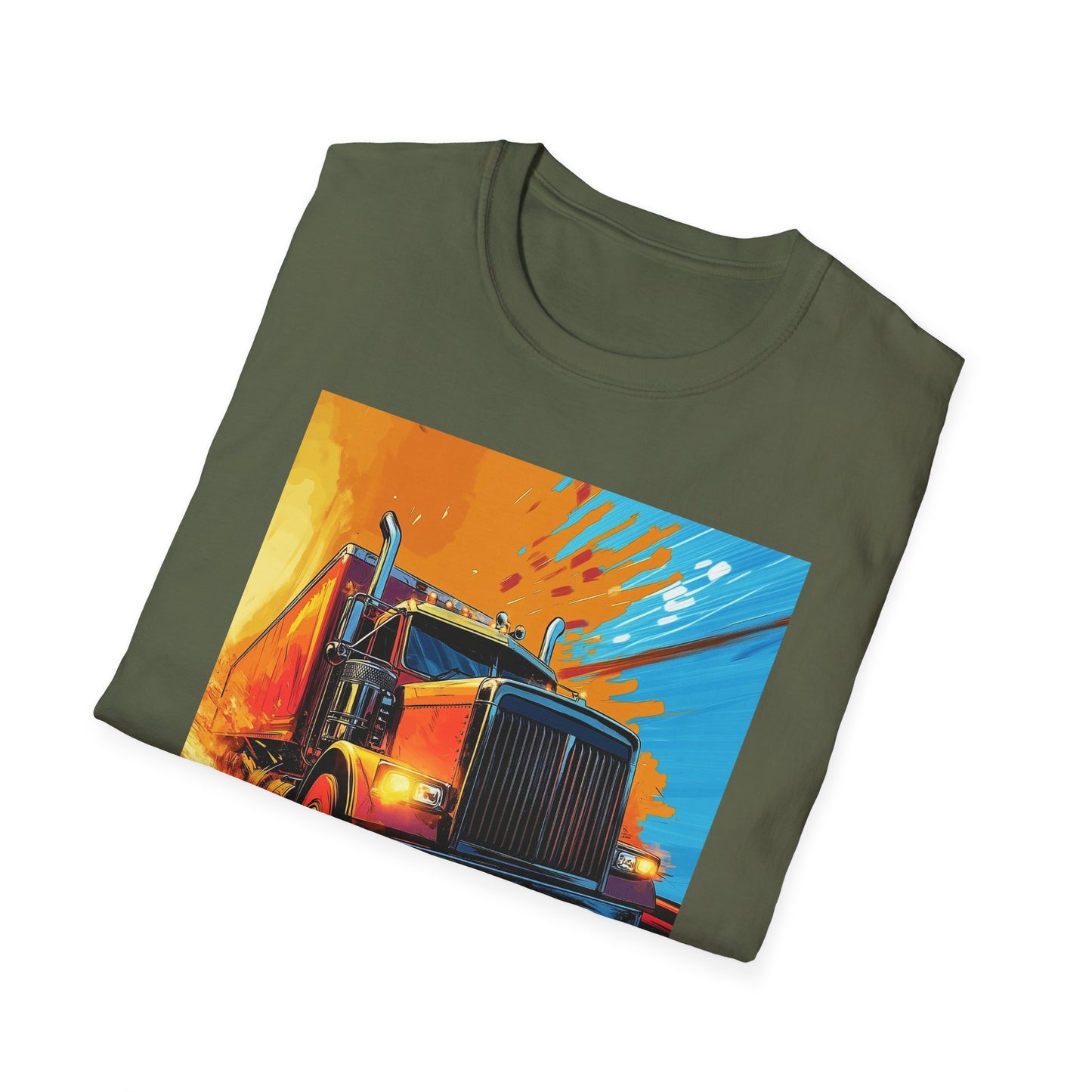 Orange Semi Truck T-Shirt