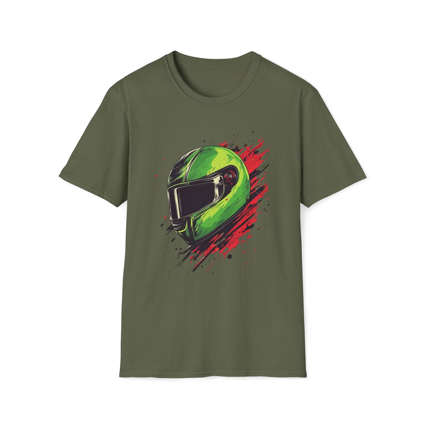 Green Racing Helmet T-Shirt