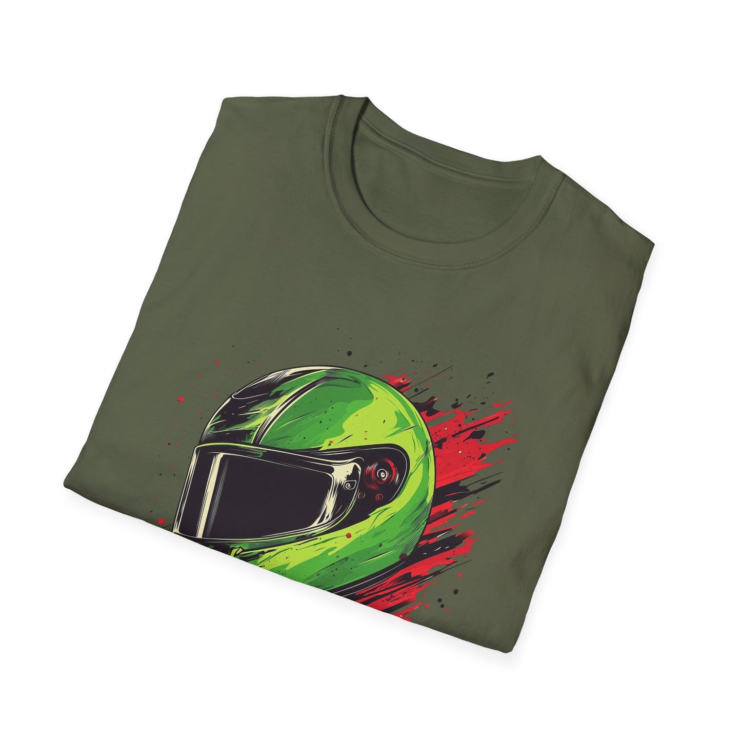 Green Racing Helmet T-Shirt