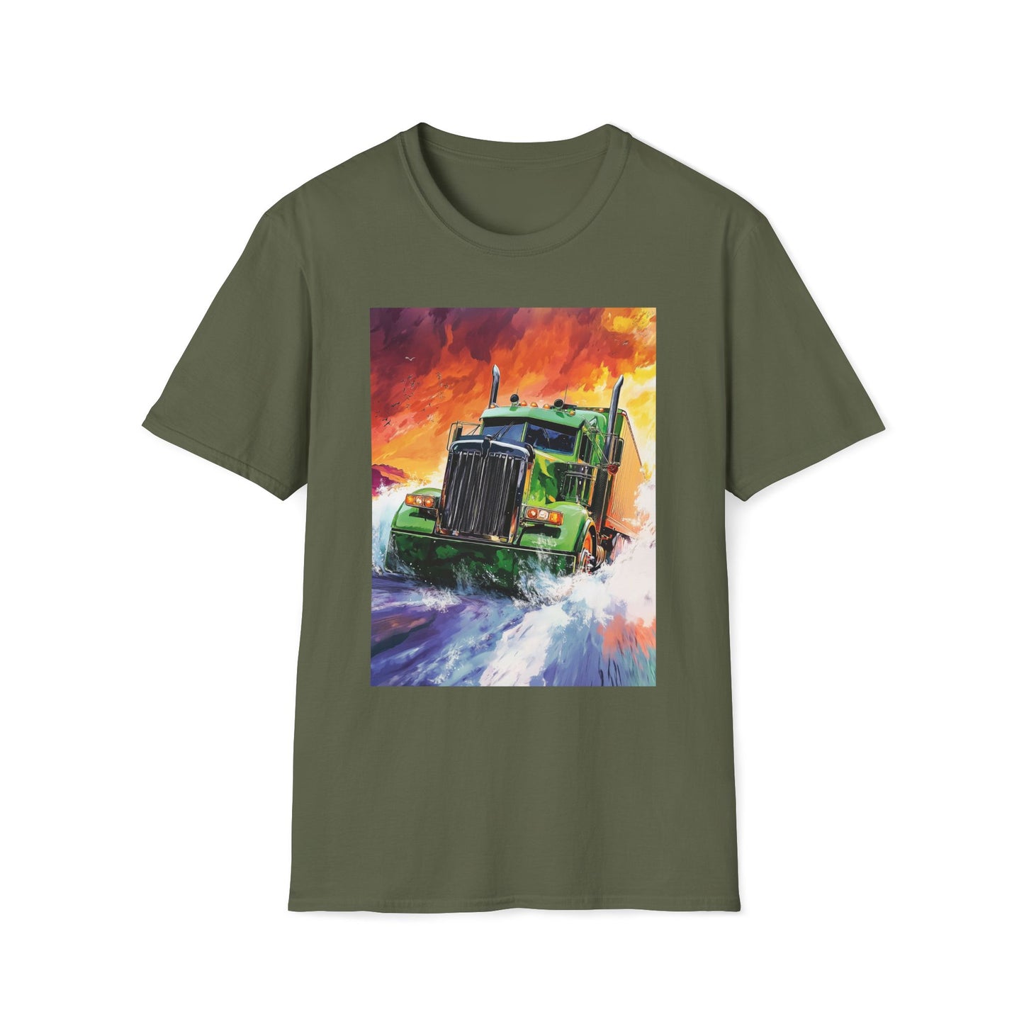 Green Semi Truck T-Shirt