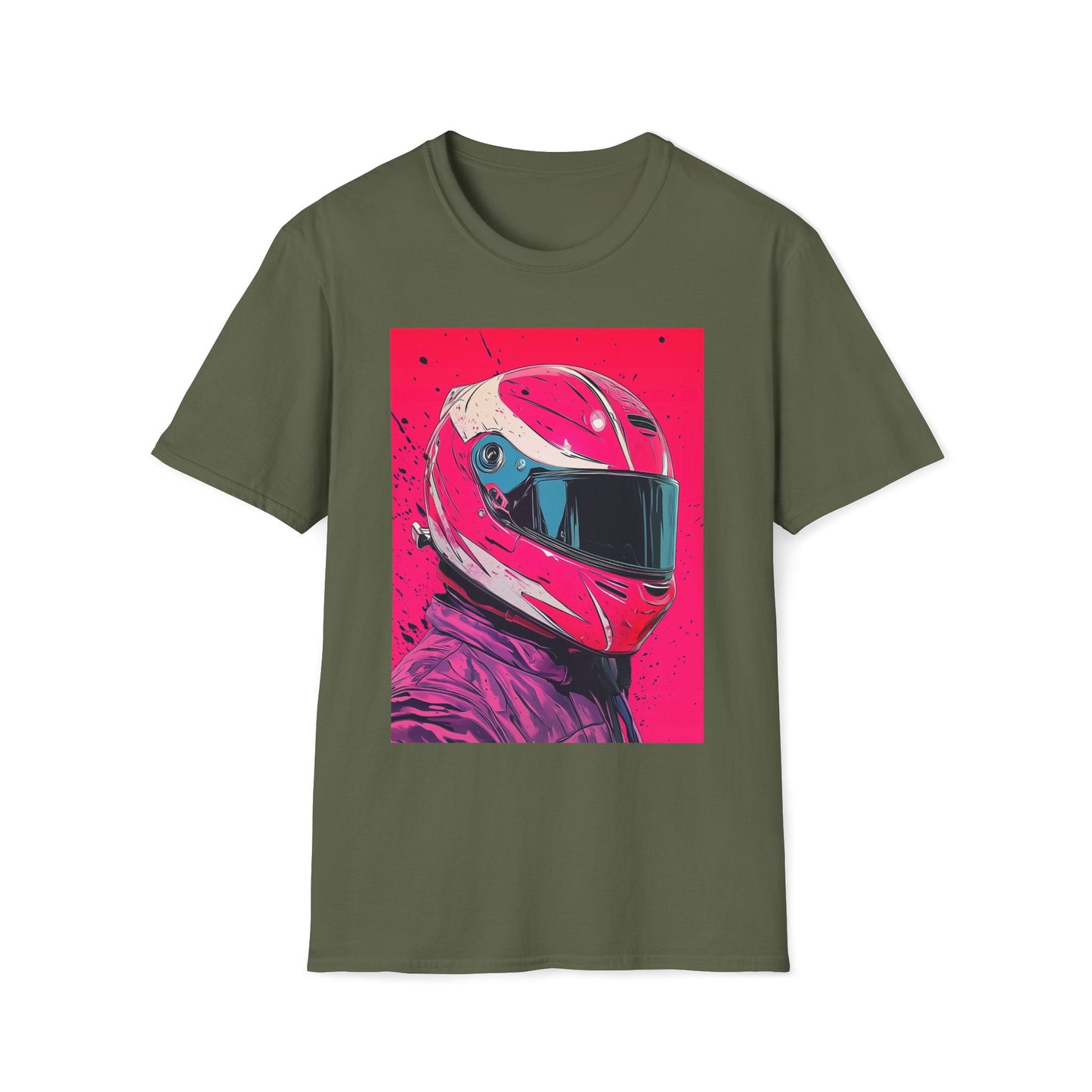 Pink Racing Helmet T-Shirt