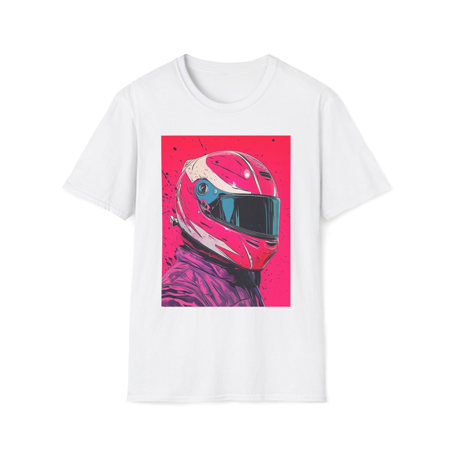 Pink Racing Helmet T-Shirt