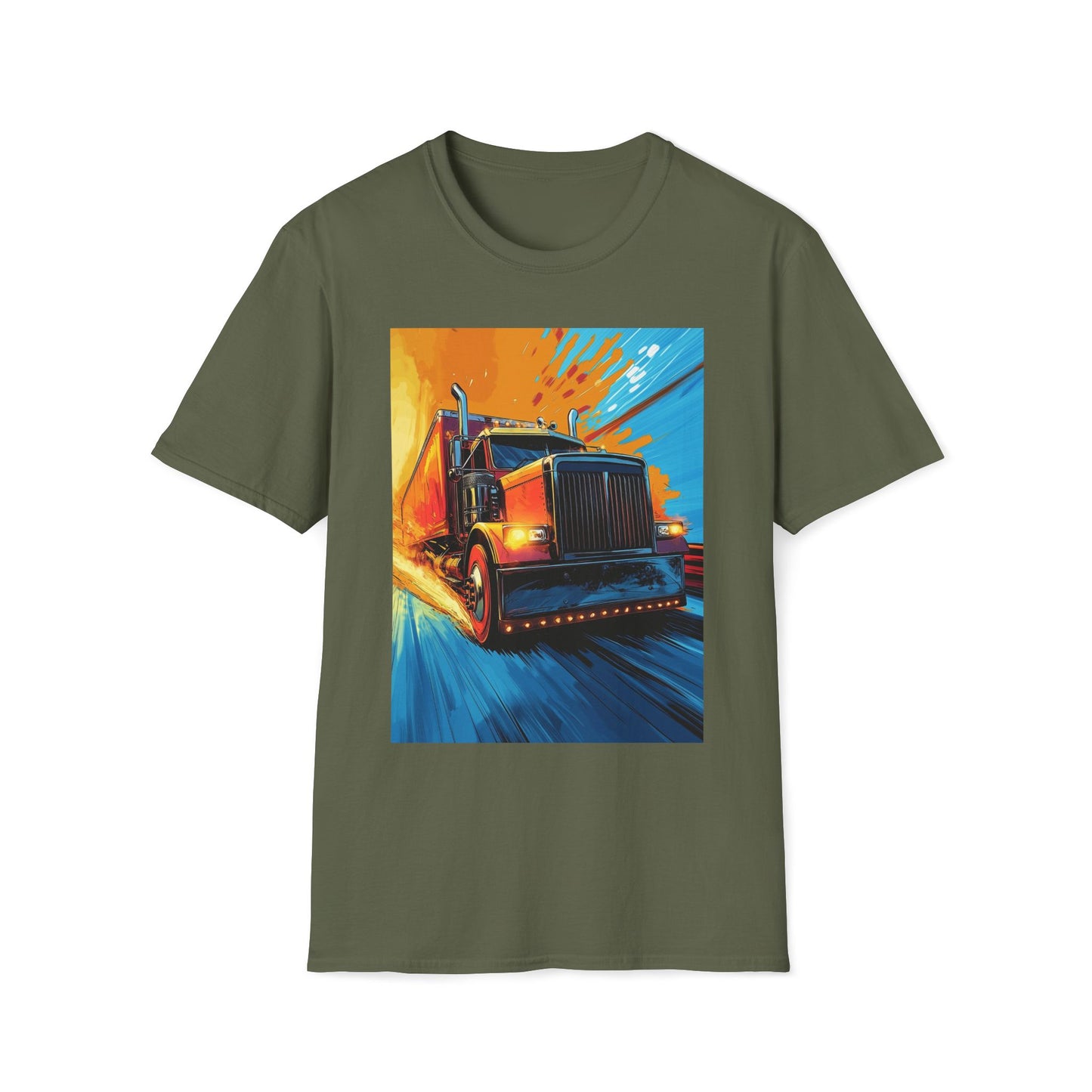 Orange Semi Truck T-Shirt