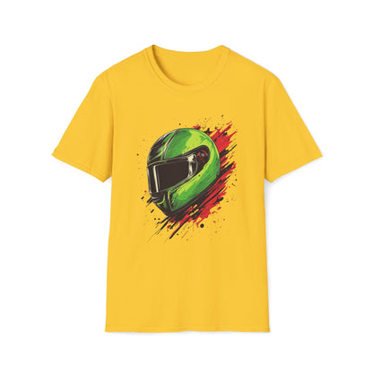 Green Racing Helmet T-Shirt