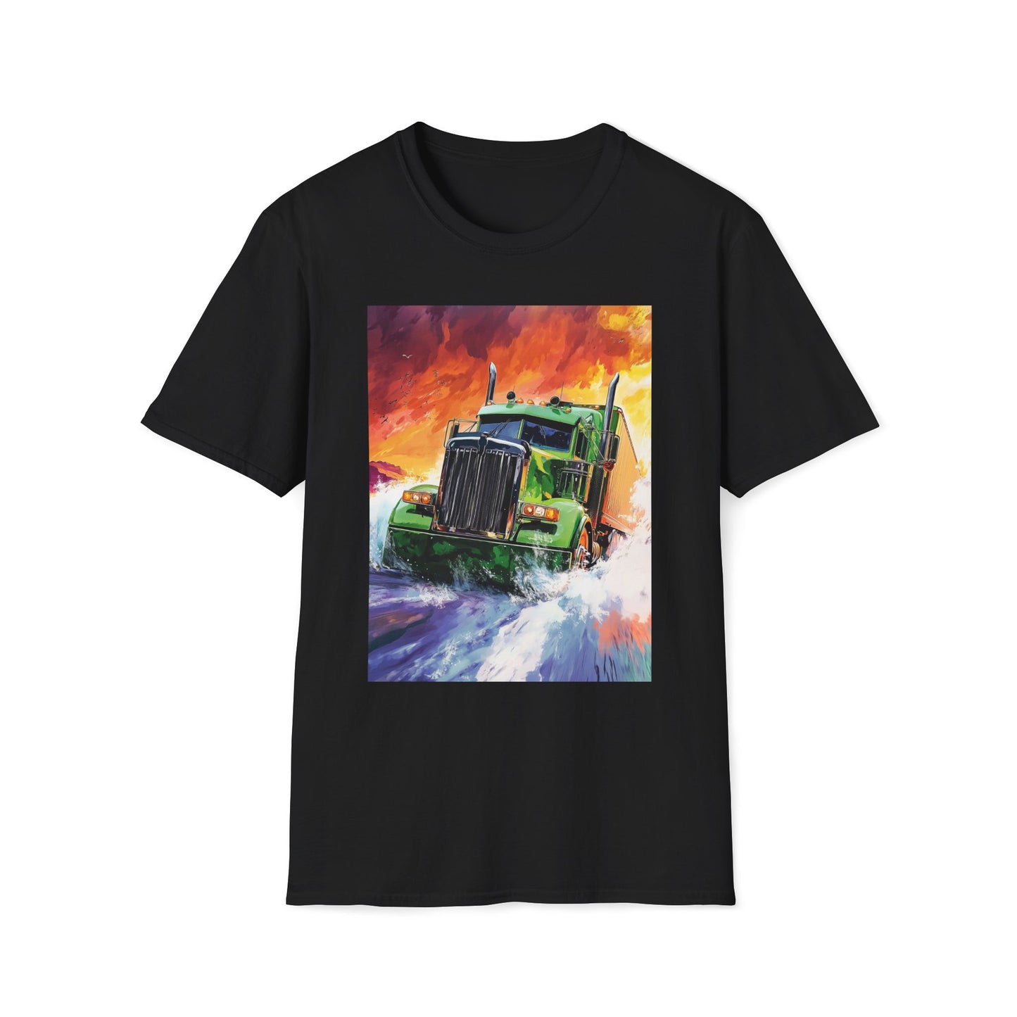 Green Semi Truck T-Shirt