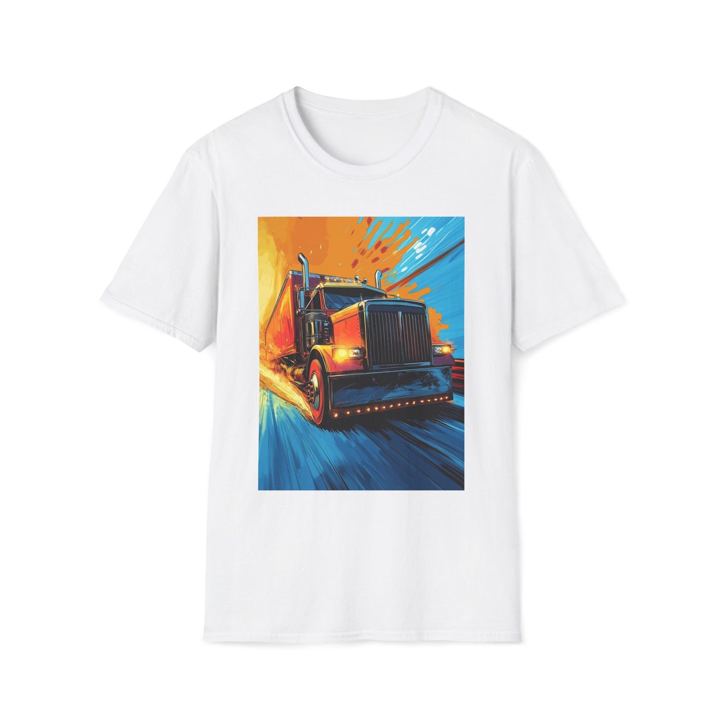 Orange Semi Truck T-Shirt